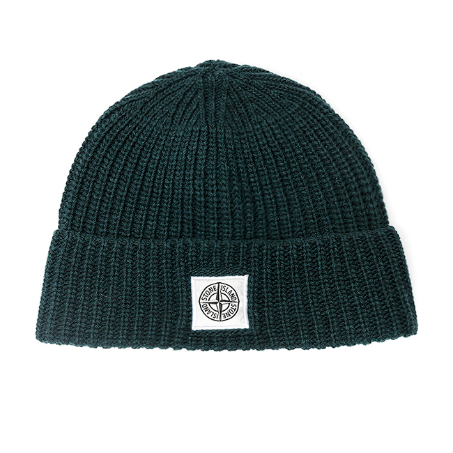 stone island beanie green